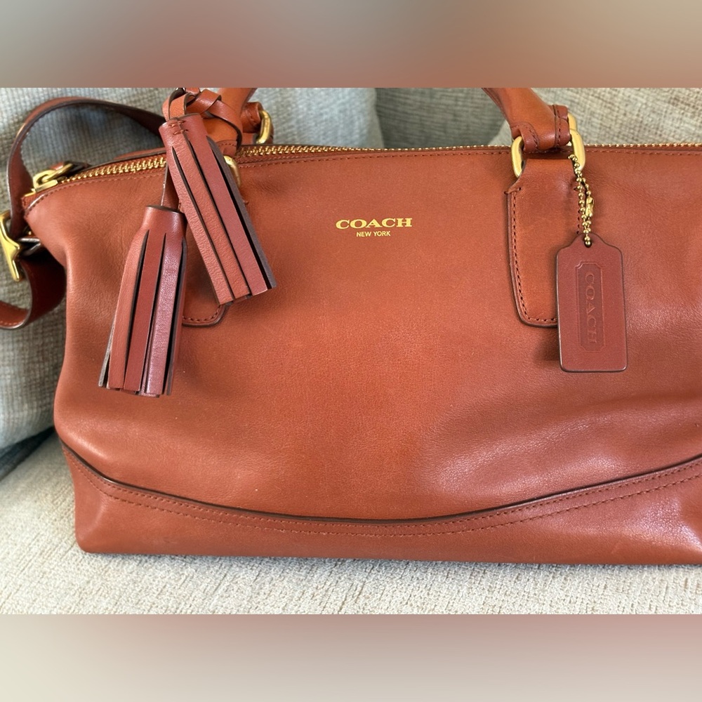 Coach Legacy Molly Leather Handbag, in Cognac Brown